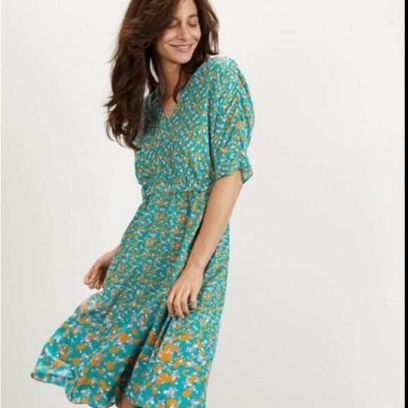 Tucker Market dress, prairie bloom design, silk - Picture 1 of 7